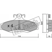 Тормозные колодки, дисковые, комплект FRI.TECH. 2373897 23 237 4L72X 378.0