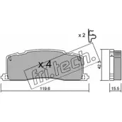 Тормозные колодки, дисковые, комплект FRI.TECH. 441.0 Toyota Previa (XR10, XR20) 1 Минивэн 2.2 TD (CxR1) 101 л.с. 1990 – 2000 216 88 WEPLCJ