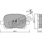 Тормозные колодки, дисковые, комплект FRI.TECH. 2 3513 Lexus ZAJTNDT 444.0