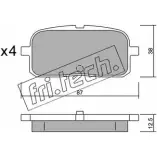 Тормозные колодки, дисковые, комплект FRI.TECH. D1XHZ7 2349 1 Toyota Paseo (L50) 2 Купе 1.5 (EL54) 110 л.с. 1995 – 1999 461.0