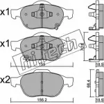 Тормозные колодки, дисковые, комплект FRI.TECH. Toyota Avensis (T220) 1 Универсал 2.0 D (CDT220) 115 л.с. 2002 – 2003 23998 464.0 2 3996