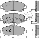 Тормозные колодки, дисковые, комплект FRI.TECH. Toyota Avensis (T250) 2 Седан 2.2 TD 101 л.с. 2005 – 2008 466.0 23480 2 3479