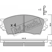 Тормозные колодки, дисковые, комплект FRI.TECH. 489.0 Ford Ranger 4 (ER, EQ) Пикап 2.5 TD 4x4 109 л.с. 1999 – 2006 21 571 21959