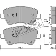 Тормозные колодки, дисковые, комплект FRI.TECH. 501.1 2374019 2397 3 24403