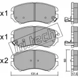 Тормозные колодки, дисковые, комплект FRI.TECH. 2389 1 23892 Hyundai Sonata (NF) 5 Седан 2.4 180 л.с. 2007 – 2010 519.0