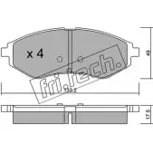 Тормозные колодки, дисковые, комплект FRI.TECH. Chevrolet Aveo (T200) 1 Хэтчбек 1.5 84 л.с. 2005 – 2008 2 3974 2CS4V 524.0