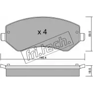 Тормозные колодки, дисковые, комплект FRI.TECH. Chrysler Voyager 4 (RG, RS) 2001 – 2007 2363 8 540.0 UZEOJT