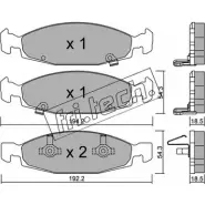 Тормозные колодки, дисковые, комплект FRI.TECH. Jeep Grand Cherokee (WJ, WG) 2 Внедорожник 4.7 V8 4x4 223 л.с. 1999 – 2005 23 631 541.0 23632