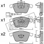 Тормозные колодки, дисковые, комплект FRI.TECH. 238 01 Volkswagen Golf 5 (1K1) Хэтчбек 3.2 250 л.с. 2005 – 2008 23912 565.2