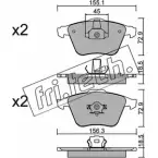 Тормозные колодки, дисковые, комплект FRI.TECH. 23 801 565.3 Volvo V40 2 (525) Хэтчбек 2.5 T5 249 л.с. 2014 – 2025 23912