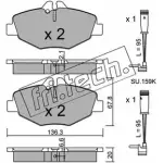 Тормозные колодки, дисковые, комплект FRI.TECH. 578.0W Mercedes E-Class (W211) 3 Седан 2.7 E 270 CDI (2116) 163 л.с. 2002 – 2008 2 3743 23744