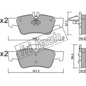 Тормозные колодки, дисковые, комплект FRI.TECH. Mercedes CLS (C218) 2 Купе 3.0 CLS 400 4 matic (2167) 333 л.с. 2014 – 2024 2 3334 584.0 23335