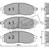 Тормозные колодки, дисковые, комплект FRI.TECH. 627.0 2 3970 23971 Nissan Navara (D22) 1 Пикап 2.5 D 4x4 133 л.с. 2001 – 2025