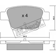 Тормозные колодки, дисковые, комплект FRI.TECH. 24737 655.0 24 150 Peugeot 207 1 (WX, PF1) Седан 1.6 110 л.с. 2009 – 2013