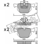 Тормозные колодки, дисковые, комплект FRI.TECH. Bmw 3 (E90) 5 Седан 3.0 335 xi 305 л.с. 2006 – 2008 23551 2355 0 659.0