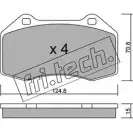 Тормозные колодки, дисковые, комплект FRI.TECH. Renault Megane (EZ) 3 Кабриолет 2.0 Turbo 265 л.с. 2011 – 2025 2416 2 MWI0Q 667.0