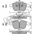 Тормозные колодки, дисковые, комплект FRI.TECH. 2408 4 24124 691.4 2374290