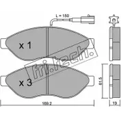 Тормозные колодки, дисковые, комплект FRI.TECH. 24469 2 4468 Fiat Ducato (250) 3 Фургон 2.3 130 Multijet 2.3 D 126 л.с. 2006 – 2025 724.0