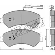 Тормозные колодки, дисковые, комплект FRI.TECH. 2446 6 Fiat Ducato (250) 3 Фургон 2.3 130 Multijet 2.3 D 126 л.с. 2006 – 2025 725.0 24467