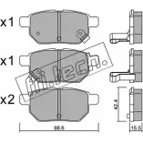 Тормозные колодки, дисковые, комплект FRI.TECH. 24611 2 4610 762.0 Toyota Auris (E150) 1 Хэтчбек 1.8 4WD (ZRE154) 136 л.с. 2009 – 2012