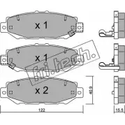 Тормозные колодки, дисковые, комплект FRI.TECH. Lexus SC (Z30) 1 Купе 775.0 24130 2 1491