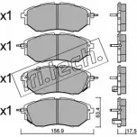 Тормозные колодки, дисковые, комплект FRI.TECH. Subaru Legacy (BP) 4 Универсал 2.0 AWD 179 л.с. 2005 – 2009 779.0 24223 24 222