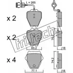Тормозные колодки, дисковые, комплект FRI.TECH. 790.0 Audi A8 (D2) 1 Седан 4.2 Quattro 305 л.с. 1996 – 1999 2311 9 23280