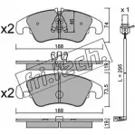 Тормозные колодки, дисковые, комплект FRI.TECH. 24 409 Audi A6 (C7) 4 Седан 2.0 Tfsi 220 л.с. 2013 – 2018 791.4W 24743