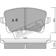 Тормозные колодки, дисковые, комплект FRI.TECH. 8FKUZ4 2460 6 Audi A5 (8T3) 1 Купе 2.0 Tdi 163 л.с. 2008 – 2017 792.0