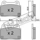 Тормозные колодки, дисковые, комплект FRI.TECH. 2 4827 843.0 Mitsubishi Lancer 10 (CZ4A) Седан 2.0 EVO x FQ360 (CZ4A) 359 л.с. 2008 – 2015 24849