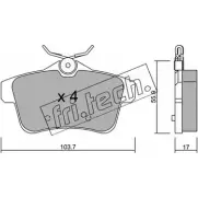 Тормозные колодки, дисковые, комплект FRI.TECH. 249 22 2374511 872.0 ZV7D979