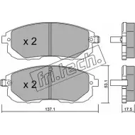 Тормозные колодки, дисковые, комплект FRI.TECH. 2 4280 Nissan Altima (L33) 5 2013 – 2018 893.1 OO97Q1N