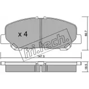 Тормозные колодки, дисковые, комплект FRI.TECH. SNS48AG 24 601 922.0 Toyota Estima (XR50) 2 Минивэн 2.4 Hybrid (AHR20) 150 л.с. 2012 – 2025