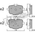 Тормозные колодки, дисковые, комплект FRI.TECH. 2470 3 24704 939.0 Bmw 5 Gran Turismo (F07) 6 Хэтчбек 4.4 550 i 405 л.с. 2009 – 2012