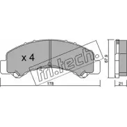Тормозные колодки, дисковые, комплект FRI.TECH. 941.0 2374720 9 X2LQ77 VQCK3WV