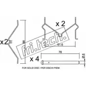 Ремкомплект тормозных колодок FRI.TECH. 2376987 KIT.057 0GRXID GHT SXZ
