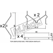 Ремкомплект тормозных колодок FRI.TECH. KIT.058 GCXX 6P L407BPU 2376988