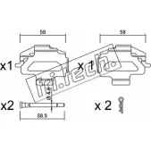 Ремкомплект тормозных колодок FRI.TECH. 2376996 XFVZ 12 2KOGO3O KIT.067