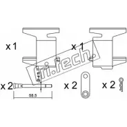 Ремкомплект тормозных колодок FRI.TECH. 7FEM0M2 KIT.068 2376997 ALS6 Q