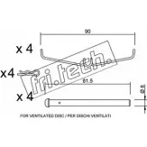 Ремкомплект тормозных колодок FRI.TECH. TY R60L KIT.071 2376999 V593NC