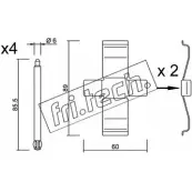 Ремкомплект тормозных колодок FRI.TECH. KIT.076 D1Z6WA 2377002 LE4 US0