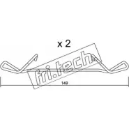 Ремкомплект тормозных колодок FRI.TECH. R 89NU 2SF4ZA7 2377016 KIT.091