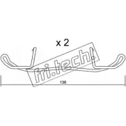Ремкомплект тормозных колодок FRI.TECH. JSBLI 2377018 KIT.093 8 X0QDB2
