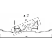 Ремкомплект тормозных колодок FRI.TECH. I2UW1 2377022 KIT.097 6R XNS9