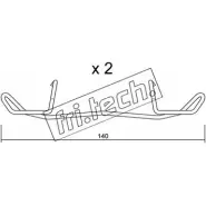 Ремкомплект тормозных колодок FRI.TECH. 8O814B 2377023 KIT.098 3OS7 IR