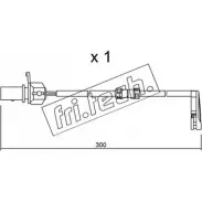 Датчик износа тормозных колодок FRI.TECH. HW3F A2 Audi A8 (D4) 3 Седан 4.2 Tdi Quattro 385 л.с. 2013 – 2018 SU.292 J7UDNY