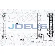 Радиатор охлаждения двигателя JDEUS 2378029 FIA1YP Z 613GZ 002M20