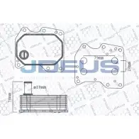 Масляный радиатор двигателя JDEUS 9GPZF Ford Transit 7 (FM) Грузовик 2.2 TDCi 125 л.с. 2011 – 2014 8 5WSZO1 412M29