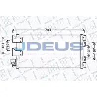 Радиатор кондиционера JDEUS 702M18 ZXZF 9D8 UVH8HIY Land Rover Freelander 1 (L314) Внедорожник 2.0 Td4 4x4 112 л.с. 2000 – 2006