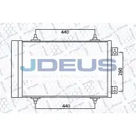 Радиатор кондиционера JDEUS UXKF8 YZ 707M27 NCVK4P Peugeot 807 1 (E) Минивэн 2.0 HDI 136 л.с. 2006 – 2024